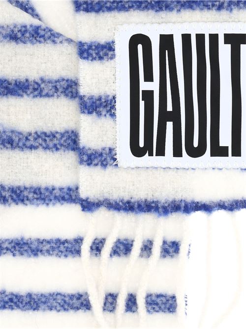 Blue/white alpaca wool-blend scarf JEAN PAUL GAULTIER | 24/30-U-EC037PC5480150